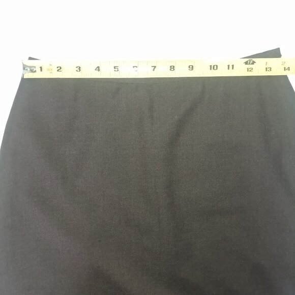 Ann Taylor wool midi skirt dark chocolate brown pleated flounce bottom 4 Petite - Picture 11 of 14